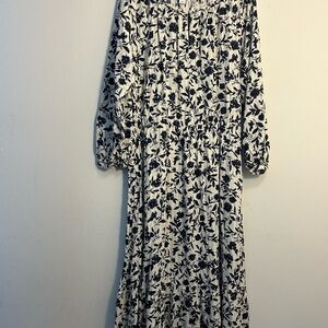Old Navy Black and White Floral Mini Dress